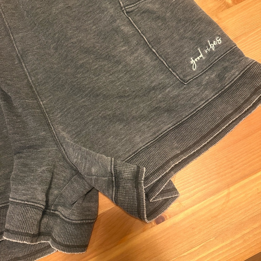 Free People Cozy Girl Good Vibes Shorts Gray- Loungewear - Picture 5 of 5